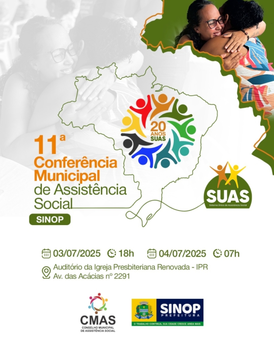 Conferência Municipal de Assistência Social começa nesta quinta (03) em Sinop